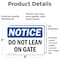 Signmission Do Not Lean On Gate, 5 in W x Rectangle, Vinyl Decal OS-2PACK-NS-D-35-L-11290 - alternate 2